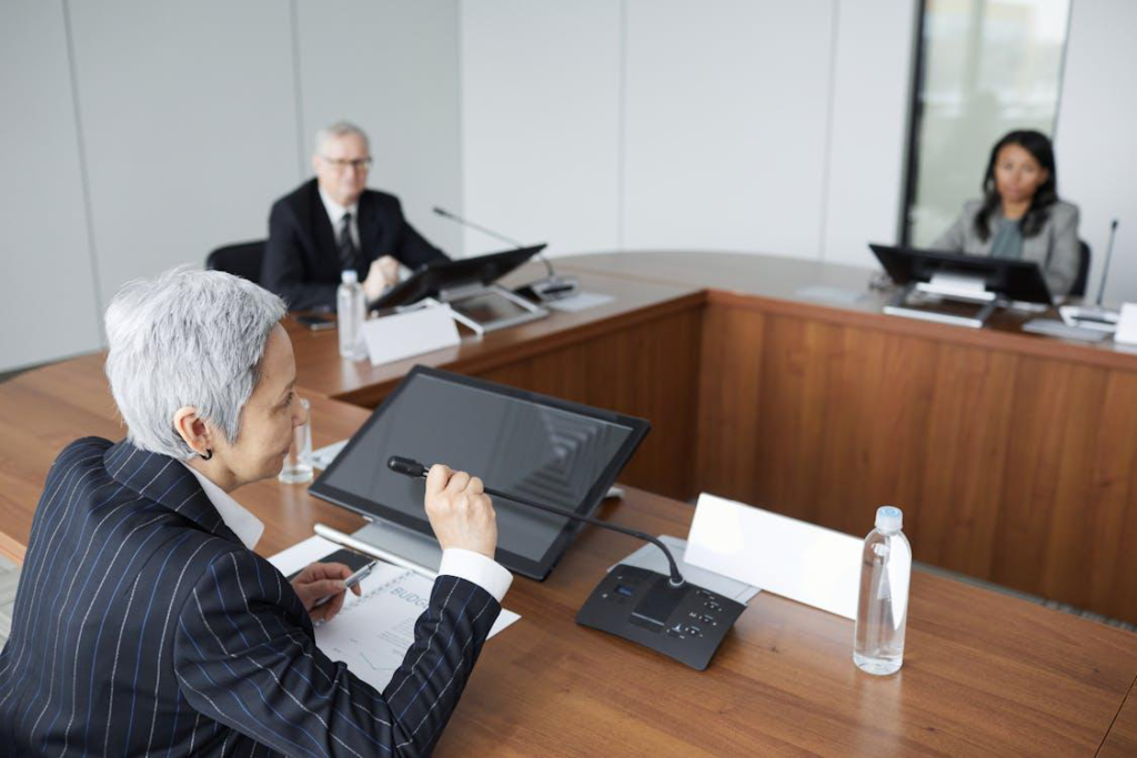 NPO Board conducting a meeting