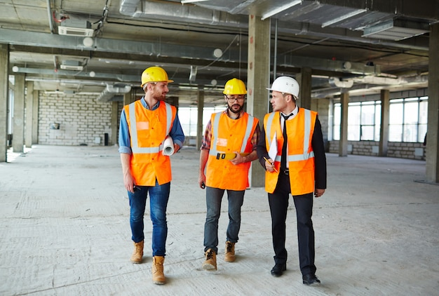 people at a construction site