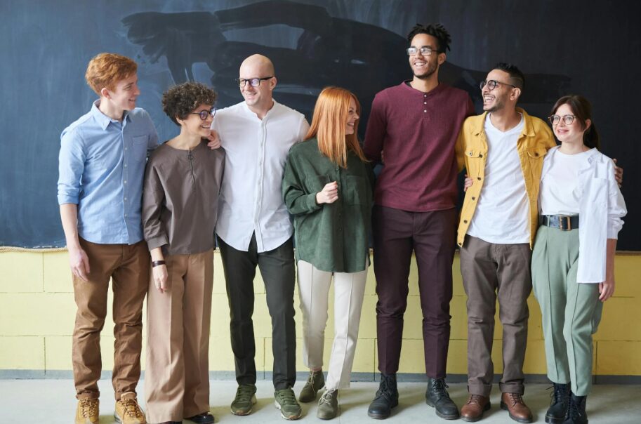 Employees at their workplace